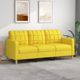3-Sitzer-Sofa aus hellgelbem Stoff, 180 cm von vidaXL, Sofas - Ref: Foro24-359104, Preis: 220,52 €, Rabatt: %