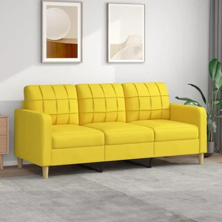 3-seater light yellow fabric sofa 180 cm by vidaXL, Sofas - Ref: Foro24-359104, Price: 234,84 €, Discount: %