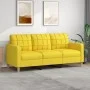 3-seater light yellow fabric sofa 180 cm by vidaXL, Sofas - Ref: Foro24-359104, Price: 234,84 €, Discount: %