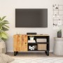 Mueble de TV madera mango y madera contrachapada 80x33x46 cm