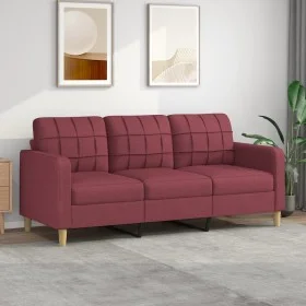 3-Sitzer-Sofa aus rotem Stoff, 180 cm von vidaXL, Sofas - Ref: Foro24-359105, Preis: 234,35 €, Rabatt: %