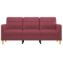 3-seater red fabric sofa 180 cm by vidaXL, Sofas - Ref: Foro24-359105, Price: 223,05 €, Discount: %