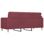 3-seater red fabric sofa 180 cm by vidaXL, Sofas - Ref: Foro24-359105, Price: 223,05 €, Discount: %