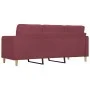 3-seater red fabric sofa 180 cm by vidaXL, Sofas - Ref: Foro24-359105, Price: 234,35 €, Discount: %