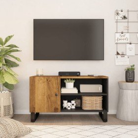 Mueble de TV madera mango y madera contrachapada 80x33x46 cm en Muebles TV | Comprar online en Foro24