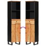 Mueble de baño madera maciza de acacia 38x33x160 cm