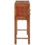 Mesa consola madera maciza de acacia rugosa 120x32x80 cm
