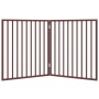 Puerta para perros plegable 2 paneles madera álamo marrón 160cm en Casetas y cercados para perros | Comprar online en Foro24
