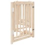 Puerta para perros plegable 6 paneles madera de álamo 300 cm