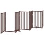 Puerta de perros plegable 6 paneles madera abeto marrón 300 cm