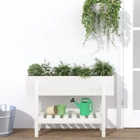 Raised garden bed made of solid white pine wood 101x30x69cm by vidaXL, Pots and planters - Ref: Foro24-825241, Price: 71,55 €...