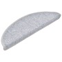 Alfombrillas de escalera 15 unidades gris claro 56x17x3 cm