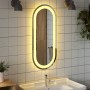 Espejo de baño LED ovalado 70x30 cm