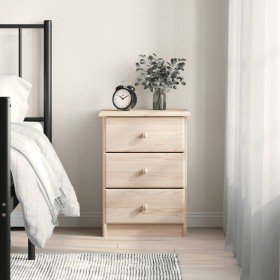 Mesita de noche ALTA madera maciza de pino 41x35x55,5 cm en Mesitas de noche | Comprar online en Foro24
