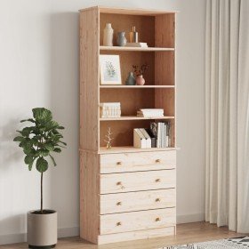 Librería con cajones ALTA madera maciza de pino 77x35x186,5 cm en Librerías y estanterías | Comprar online en Foro24