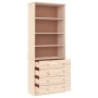 Librería con cajones ALTA madera maciza de pino 77x35x186,5 cm