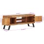 Mueble de TV madera maciza reciclada 112x30x45 cm