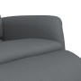 Sillón reclinable con reposapiés cuero sintético gris