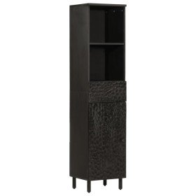 Mueble de baño de madera maciza de mango negro 38x33x160 cm