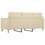 3-Sitzer-Sofa aus cremefarbenem Stoff, 180 cm von vidaXL, Sofas - Ref: Foro24-359101, Preis: 239,00 €, Rabatt: %