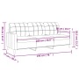 3-Sitzer-Sofa aus cremefarbenem Stoff, 180 cm von vidaXL, Sofas - Ref: Foro24-359101, Preis: 239,00 €, Rabatt: %