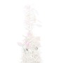 Árbol de Navidad artificial desplegable 50 LED blanco 120 cm