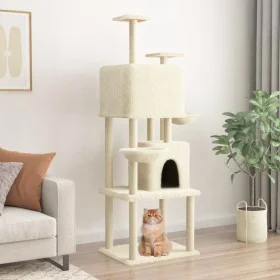 Cat scratcher with cream sisal posts 180 cm by vidaXL, Cat furniture - Ref: Foro24-172031, Price: 99,69 €, Discount: %