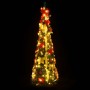 Árbol de Navidad artificial desplegable 50 LED verde 120 cm