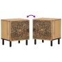 Mesita de noche de madera maciza de mango 40x33x46 cm