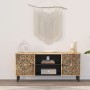 Mueble de TV madera maciza de mango 105x33x46 cm