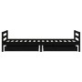 Children's bed frame with black pine wood drawers 90x200cm by vidaXL, Cribs and beds for children - Ref: Foro24-834440, Price...