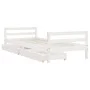 Children's bed frame with white pine wood drawers 80x200 cm by vidaXL, Cribs and beds for children - Ref: Foro24-834436, Pric...