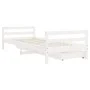 Children's bed frame with white pine wood drawers 80x200 cm by vidaXL, Cribs and beds for children - Ref: Foro24-834436, Pric...