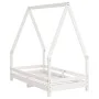 Estructura de cama para niños madera de pino blanco 70x140 cm de vidaXL, Cunas y camas para niños - Ref: Foro24-834487, Preci...