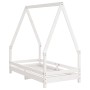 White pine wood children's bed frame 70x140 cm by vidaXL, Cribs and beds for children - Ref: Foro24-834487, Price: 86,45 €, D...