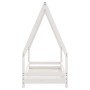 White pine wood children's bed frame 70x140 cm by vidaXL, Cribs and beds for children - Ref: Foro24-834487, Price: 86,45 €, D...