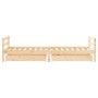 Children's bed frame with pine wood drawers 90x200 cm by vidaXL, Cribs and beds for children - Ref: Foro24-834438, Price: 124...
