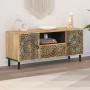Mueble de TV madera maciza de mango 105x33x46 cm