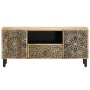 Mueble de TV madera maciza de mango 105x33x46 cm