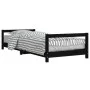 Black pine wood children's bed frame 80x200 cm by vidaXL, Cribs and beds for children - Ref: Foro24-834392, Price: 76,04 €, D...
