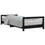 Estructura de cama para niños madera de pino negro 80x200 cm