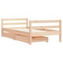 Child's bed frame with pine wood drawers 80x160cm by vidaXL, Cribs and beds for children - Ref: Foro24-834444, Price: 125,97 ...