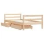 Child's bed frame with pine wood drawers 80x160cm by vidaXL, Cribs and beds for children - Ref: Foro24-834444, Price: 116,56 ...
