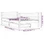Child's bed frame with pine wood drawers 80x160cm by vidaXL, Cribs and beds for children - Ref: Foro24-834444, Price: 116,56 ...