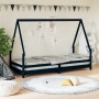 Estructura de cama para niños madera de pino negro 80x200 cm de vidaXL, Cunas y camas para niños - Ref: Foro24-834482, Precio...