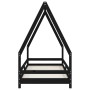 Estructura de cama para niños madera de pino negro 80x200 cm de vidaXL, Cunas y camas para niños - Ref: Foro24-834482, Precio...