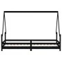 Black pine wood children's bed frame 80x200 cm by vidaXL, Cribs and beds for children - Ref: Foro24-834482, Price: 97,07 €, D...
