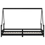Estructura de cama para niños madera de pino negro 80x200 cm de vidaXL, Cunas y camas para niños - Ref: Foro24-834482, Precio...