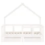 Children's bed frame with drawers, made of white pine wood, 70x140 cm. by vidaXL, Cribs and beds for children - Ref: Foro24-8...