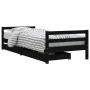 Children's bed frame with black pine wood drawers 80x200cm by vidaXL, Cribs and beds for children - Ref: Foro24-834437, Price...